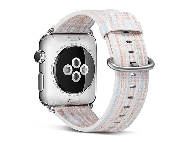 with Apple Watch Band 38mm 40mmGenuine Leather Strap Replacement Bands for iWatch Series 6 SE Series 5 Series 4 Series 3 Series 2 Series 1 Sports