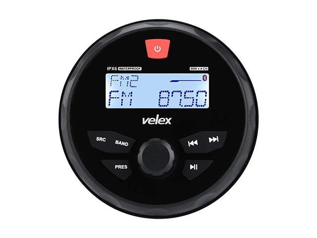 Bluetooth Marine Digital Media Stereo Receiver with MP3 Player AM FM Radio and USB for Streaming Music on Boats Golf Carts ATV UTV and Spa Hot Tubs