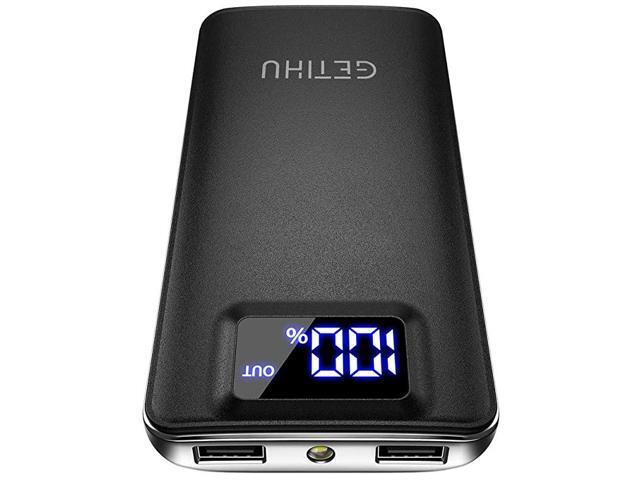 Portable Charger LED Display 10000mAh Power Bank 48A 2 USB Ports HighSpeed Battery Pack with Flashlight for iPhone 11 Pro X 8 7 6S Plus Samsung