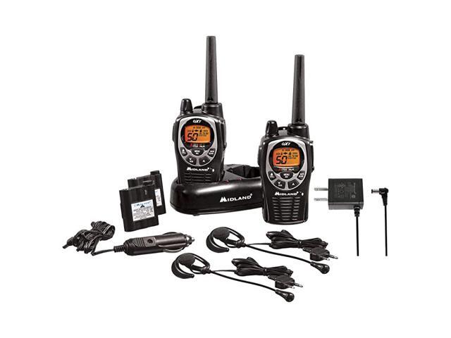 50 Channel Waterproof GMRS TwoWay Radio Long Range Walkie Talkie with 142 Privacy Codes SOS Siren and NOAA Weather Alerts and Weather Scan