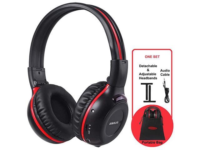IR Wireless Headphones for Car DVDTV with Storage Bag 2 Channel Car Headphones for Kids with 35mm Aux Cord Automotive IR Headphones Car DVD