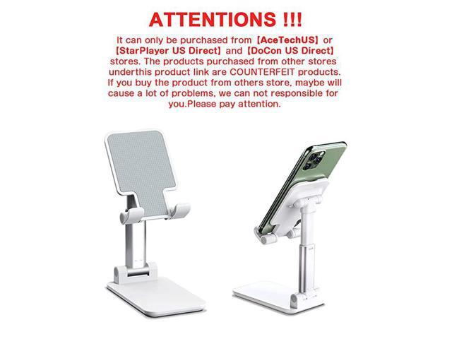 Cell Phone Stand Adjustable Cell Phone Stand Foldable Portable Desktop Stand Phone Holder Stand for Desk Sturdy Aluminum Metal Stand for