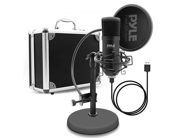 USB Microphone Podcast Recording Kit Audio Cardioid Condenser Mic w Desktop Stand and Pop Filter For Gaming PS4 Streaming Podcasting Studio Youtube