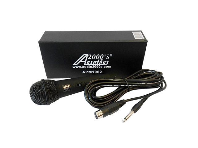 APM1062 Unidirectional Dynamic Microphone with Microphone Cable Builtin Acoustic Pop Filter Rugged Construction and Steel Mesh Grill