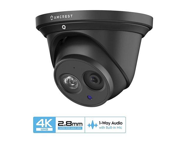 UltraHD 4K POE Camera 8MP Outdoor Security Turret PoE IP Camera 3840x2160 164ft NightVision 28mm Lens IP67 Weatherproof MicroSD Recording 128GB