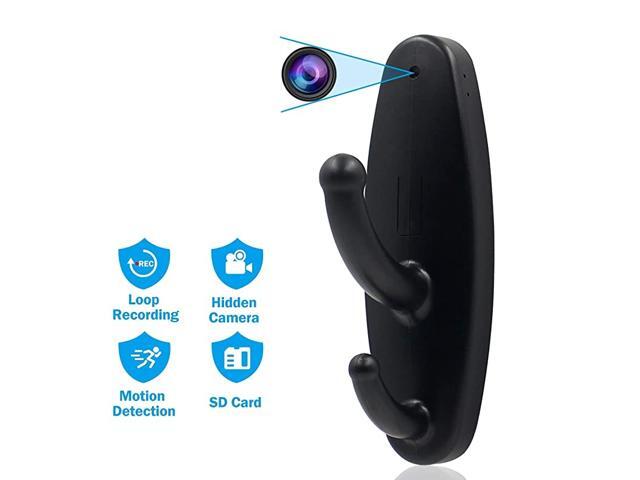 Mini Hidden Spy Camera HD 1080P Wall Mounted Hidden Camera Clothes Hook Coat Hanger Nanny Cam Surveillance Home Security Camera Housekeeper Video