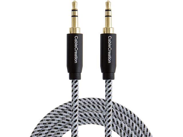 6Feet 35mm Braided Audio Cable 35mm Male to Male Stereo AUX Cable Premium Metal Compatible with Smartphones Tablets MP3 Player Rose Gold