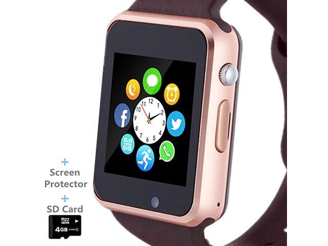 Watch watch Phone with SD Card Camera Pedometer Text Call Notification SIM Card Slot Music Player Compatible for Android Samsung Huawei and iPhone