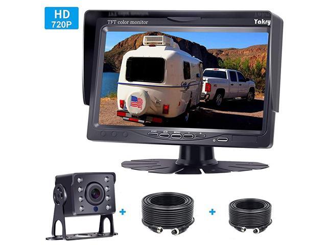 Y14 HD DIY One Wire System Backup Camera 7 Inch Monitor Kit for RVsTrucksTrailersCampers IP69K Waterproof IR Night Vision Rear View HighSpeed