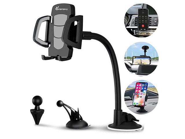 Car Phone Mount 3in1 Universal Cell Phone Holder Car Air Vent Holder Dashboard Mount Windshield Mount for iPhone Xs Max R X 8 Plus 7 Plus 6S