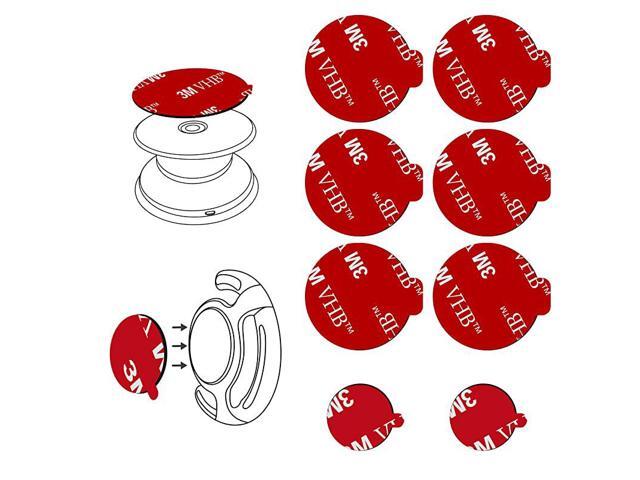 8pcs 3M Sticky Adhesive Replacement Parts for Socket Base 138 Circle Double Sided Tape for Collapsible Grip Stands Back 2pcs Pops VHB Sticker Pads