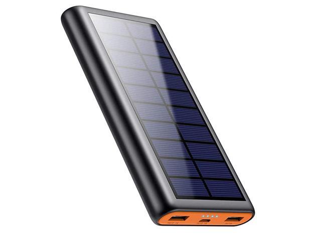 Solar Charger Power Bank 26800mah 2 USB Output Fast Phone Portable Charger Power Bank Cell Phone Solar Battery Bank Pack External Backup Pack for