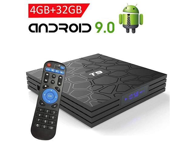 Android TV Box 90 T9 Android TV Box 4GB RAM 32GB ROM Quad Core 24G+5G Dual WiFi 64 Bits BT40 H265 3D UHD 4K Internet Smart TV Box