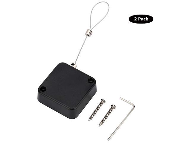 Retractable Cable Lock with Cable Tether Safety Strap Wire Rope Safety Lock for Earphone and All Kinds of Exhibits Such As Glasses Shoes Hats