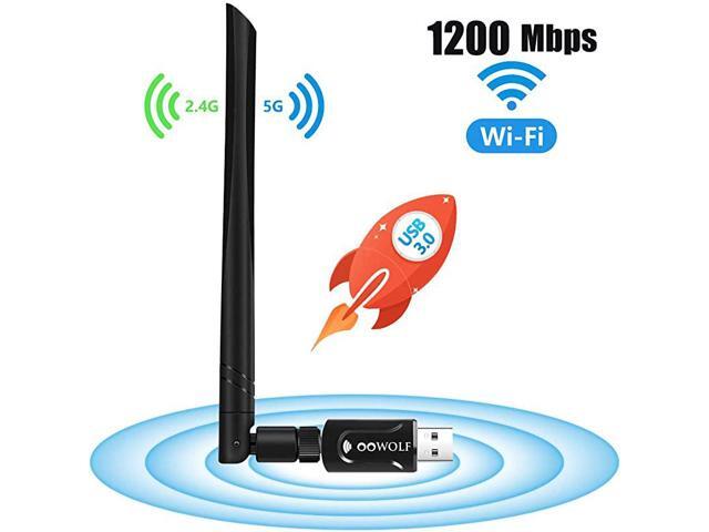 USB WiFi Adapter 1200Mbps USB 30 Wireless WiFi Dongle 24G58G 80211ac Network Adapter with 5dBi High Gain Antenna for Windows XPVista788110 Linux