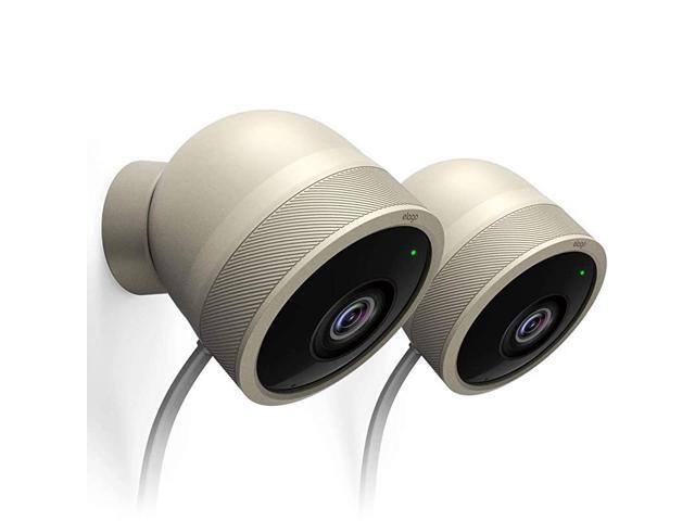 Google Nest Cam Outdoor Cover Classic White 2Pcs x 2Set Lite Package All Weather Protective Cover Protection Blending in Easy Installation