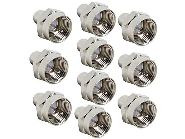 Coax Cap Cover 75 Ohm Terminator 10Pack Coax Terminator Caps for Ports on Splitter AMP Coaxial Cable TV Antenna Wall Plates Booster