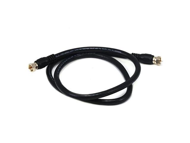 103030 75 Ohm Quad Shielded CL2 FType Coaxial RF CableBlack