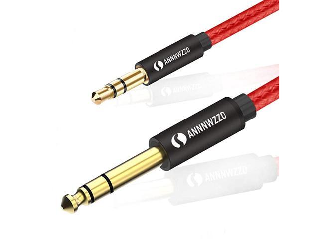 35mm to 635mm TRS Stereo Audio Cable635 14 Male to 35 18 Male Aux Jack for iPod LaptopHome Theater Devices and Amplifiers 5m15ft
