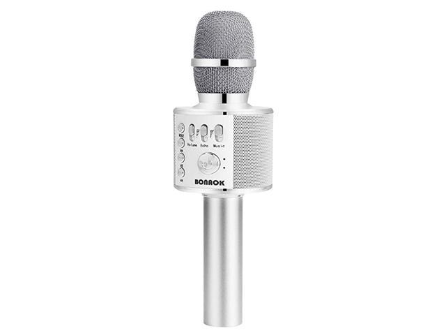 Black Wireless Bluetooth Karaoke Microphone,3-in-1 Portable Handheld Karaoke Mic Speaker on Party for PC or All Smartphone 