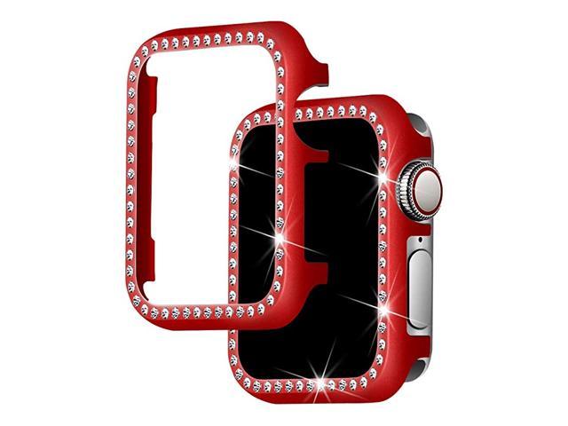 for Apple Watch Case 40mm Series 6 Series SE 54 iWatch Face Case with Bling Crystal Diamonds Plate iWatch Case Cover Protective Frame for Apple