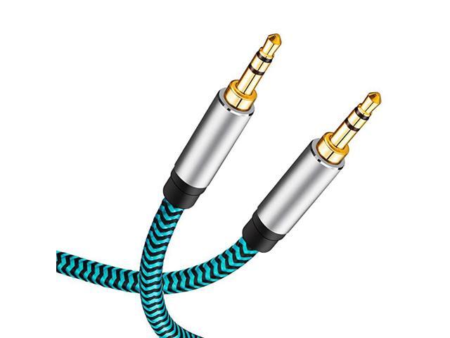 Aux Cable 15 ft 35mm Male to Male Stereo Aux Cord 35mm Auxiliary Audio Cable Nylon Braided Male to Male Stereo Audio Cables Compatible CarHome