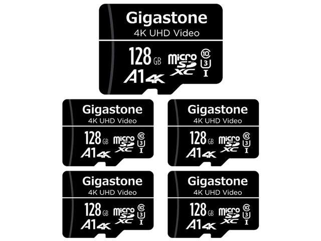 128GB 5Pack Micro SD Card 4K UHD Video Surveillance Security Cam Action Camera Drone Professional 95MBs Micro SDXC UHSI A1 Class 10