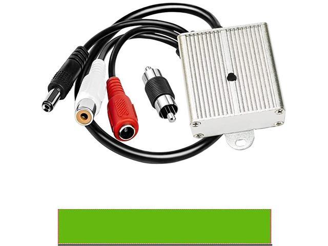 Microphone Security Microphone Audio Outdoor Gift RCA Tiny Surveillance Microphone DVR High Sensitive Preamp Amplified Pickup Device Mic External