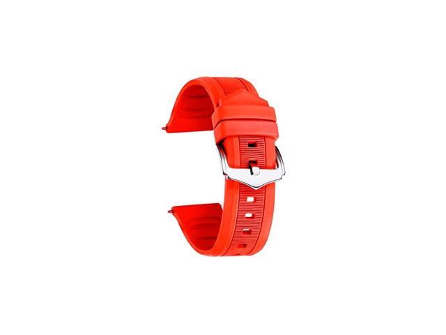 Silicone Rubber Watch Band Smart Watch Strap ColorsWhite Red Black Blue Orange Sizes12mm14mm16mm18mm19mm20mm21mm22mm23mm24mm26mm28mm Valentine Gifts