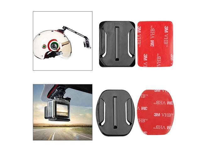 Sticky Helmet Mounts Adhesive Adhesive Mount Stickers Flat Curved Adhesive Helmet 3M Pads Sticker Mounts Compatible with Gopro Hero Sessions and