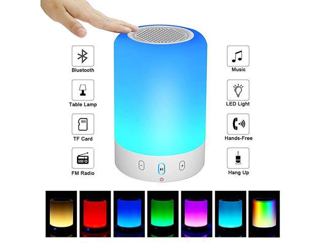 Light Bluetooth Speaker Portable Wireless Bluetooth Speaker 6 Color LED Themes Bedside Table LightSmart Touch Control Color Changing Stereo