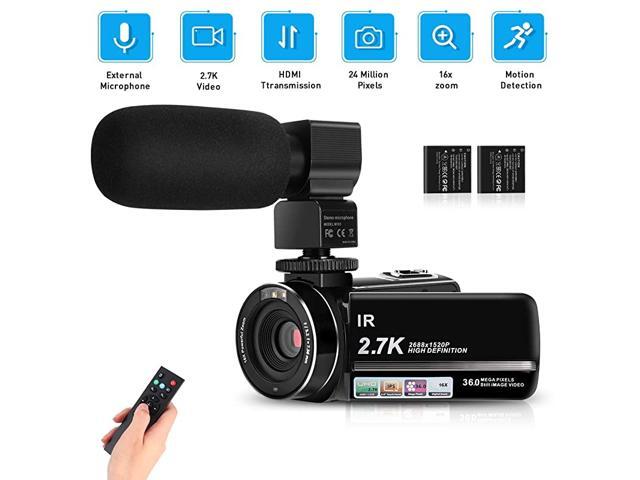 Video Camera Camcorder 27K Full HD Vlogging Camera for YouTube 30 IPS Screen IR Night Vision 16X Digital Zoom Recorder with Microphone HDMI Cable