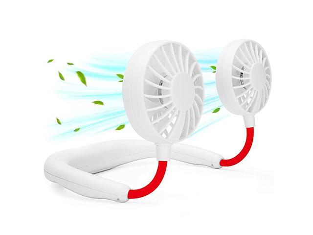 Portable Fan Hand Free Personal Mini Fans USB Rechargeable360 Degree Free Rotation for Traveling Sports Office Reading 3 Speed Adjustable Headphone