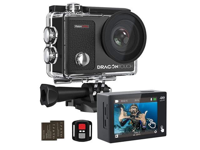 4K Action Camera Touch Screen 16MP Vision 3 Pro PC Web Camera 100 feet Waterproof Camera Adjustable View Angle WiFi Sports Camera with Remote