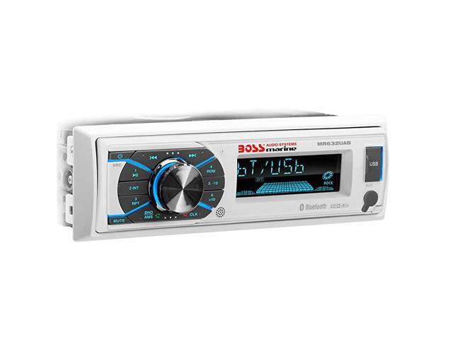 MR632UAB Marine Receiver Weatherproof Bluetooth Audio and HandsFree Calling USB MP3 AMFM Auxin No CD Player RGB MultiColor Illumination Detachable