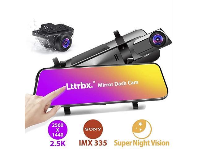 10 25K Mirror Dash Cam Backup Camera for Cars with Full Touch Screen Front and Rear Dual Lens IPX7 Waterproof WDR Night Vision Sony IMX335 Starvis