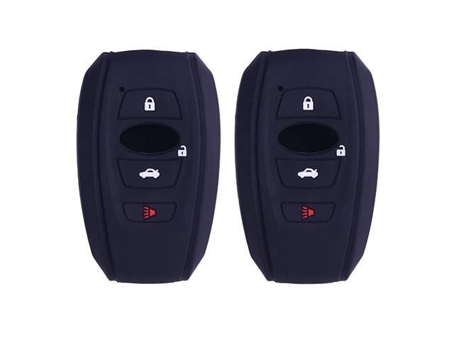 2Pcs Sillicone key fob Skin key Cover Remote Case Protector Shell for 2016 2017 Subaru Forester Sti 2017 Outback 20142017 BRZ 2015 2016 XV