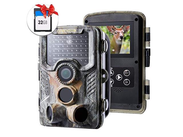 20MP 1080P HD Wildlife Hunting Trail Camera Include 32GB SD Card 47 pcs 940nm IR LEDs and IP66 Waterproof Game Camera Motion Activated Night Vision