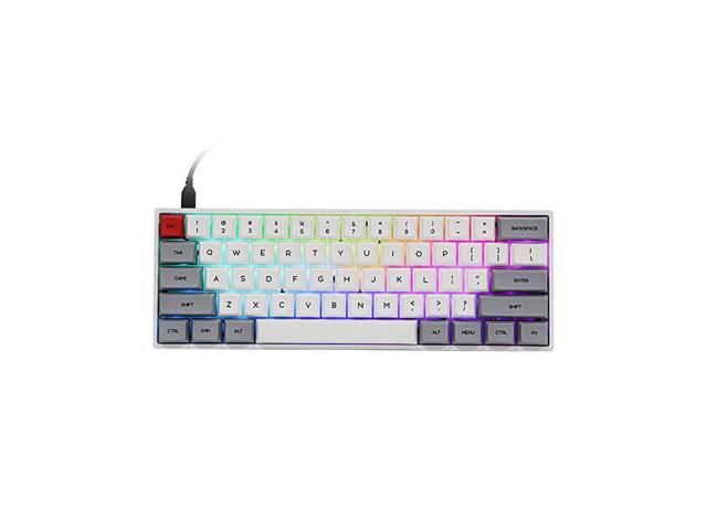SKYLOONG SK61 61 Keys Hot Swappable Mechanical Keyboard with RGB Backlit NKRO IP6X Waterproof TypeC Cable for WinMacGaming Gateron Optical Red Grey