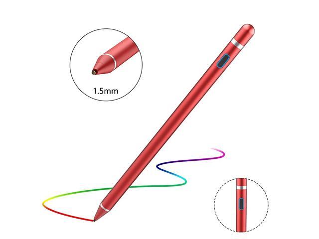 Active Stylus Pen for Touch Screens Rechargeable Pencil Digital Stylus Pen Compatible with iPad and Most Tablet red