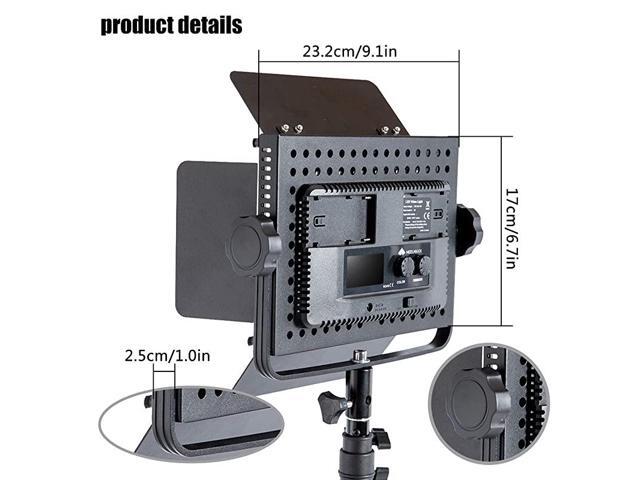 Dimmable BiColor LED with U Bracket Professional Video Light for Studio YouTube Outdoor Video Photography Lighting Kit Durable Metal Frame 340 LED
