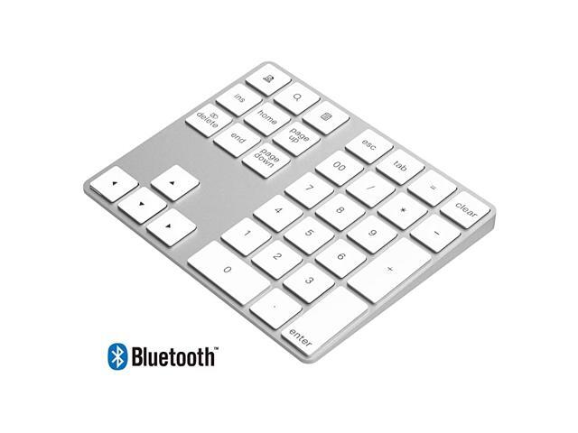 Bluetooth Numeric Keypad Aluminum Wireless Bluetooth 34Key Number pad with Multiple Shortcuts for Computer Laptop Windows Surface Pro Apple iMac