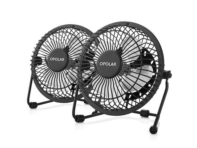 USB Desk Personal Fan Small and Quiet Metal Design for Home Office Personal Cooling Two Pack