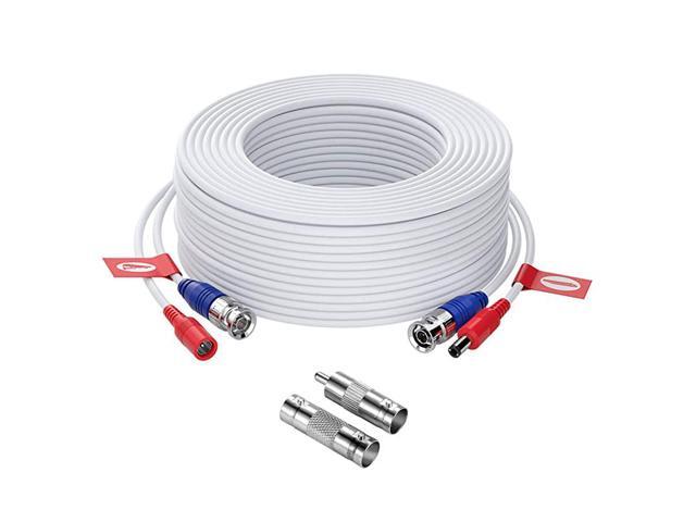 1 Pack 100ft 30 Meters 2in1 Video Power Cable BNC Extension Surveillance Camera Cables for Video Security Systems Included 1X BNC Connectors and 1X