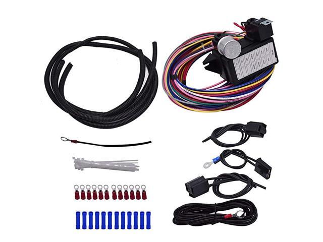 12 Circuit Universal Wiring Harness Muscle Car Hot Rod Street Rod XL Wires New