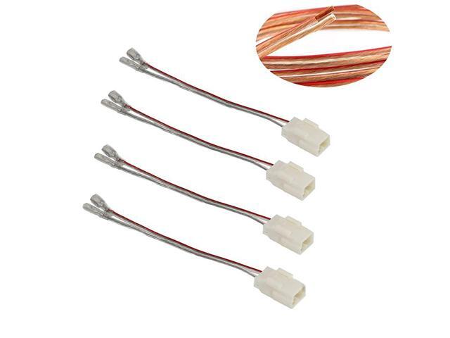 for 20022019 Jeep Chrysler Dodge Vehicles Aftermarket Front Rear Door Speaker Adapter Wire Harness Connector Plug 4 pc
