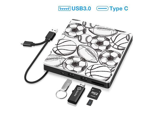 External DVD Drive USB 30 USBC DVD CD ROM Burner Player Portable CD DVD + RW Optical Drive Writer for Laptop Desktop PC MAC OS Windows 7810 with