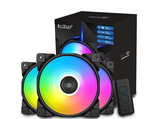 120mm Case Fan Dawn Series 3M120HALO LED RGB Silent Fans Advanced Lighting Customizations with 7 Colors10 Lighting Modes PWM High Performance