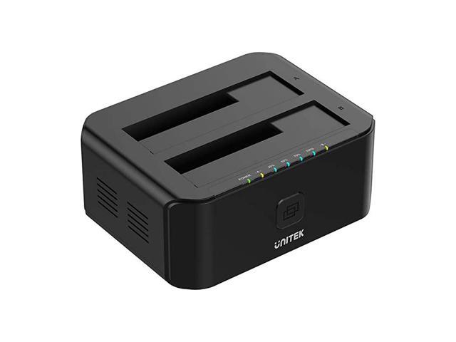 USB 30 to SATA IIIIII Dual Bay External Hard Drive Docking Station for 2535inch HDD SSD Hard Drive DuplicatorOffline Clone Function Support UASP