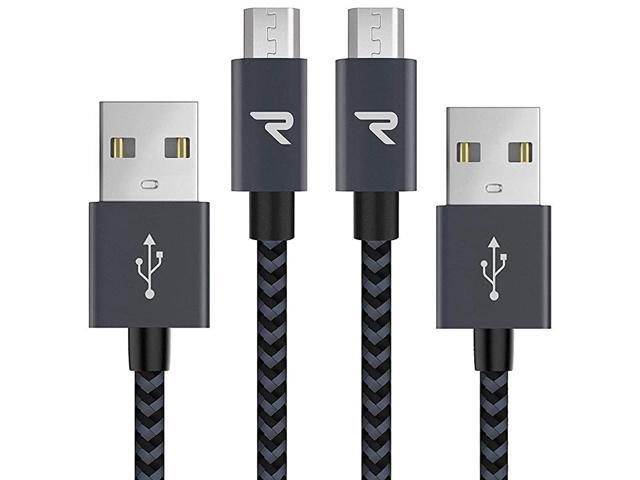Micro USB Cable 2 Pack33ft Braided Nylon Cell Phone Charger QC 30 Fast Charging Sync Micro USB Charger 24A for Samsung Galaxy S5S6S7 HTC LG Sony